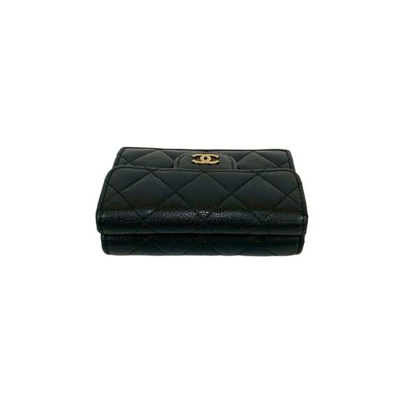 CHANEL Black Caviar Leather Logo Wallet - Picture 3 of 10